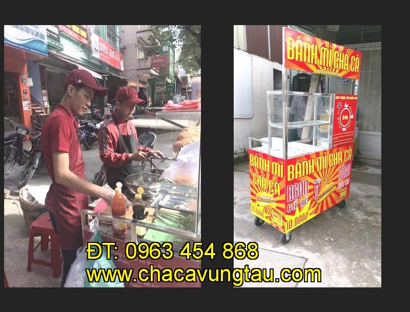 xe bánh mì chả cá inox tại tỉnh Vĩnh Long