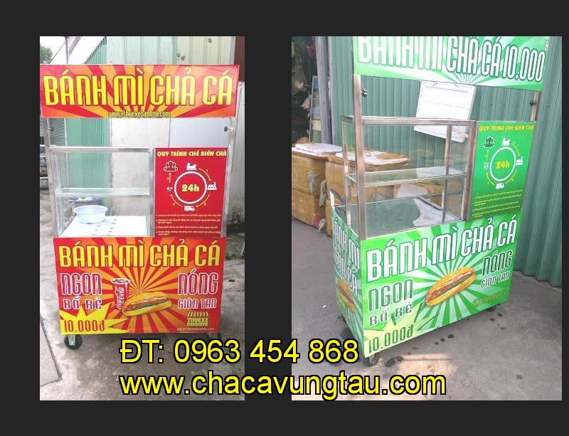 xe bánh mì chả cá inox tại tỉnh Tây Ninh
