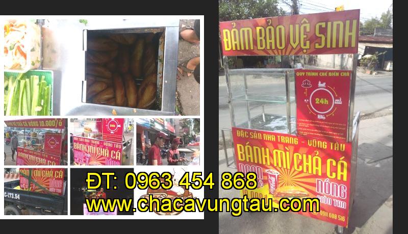 xe bánh mì chả cá inox tại tỉnh Vĩnh Long
