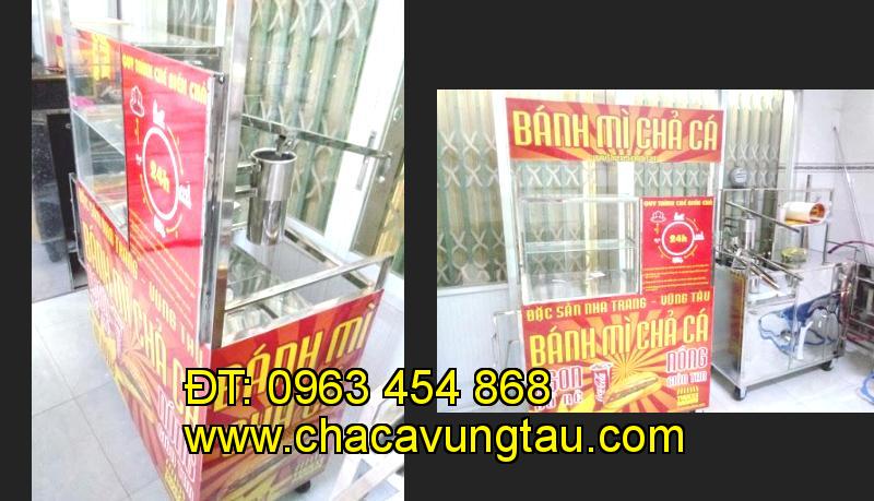 xe bánh mì chả cá inox tại tỉnh Trà Vinh