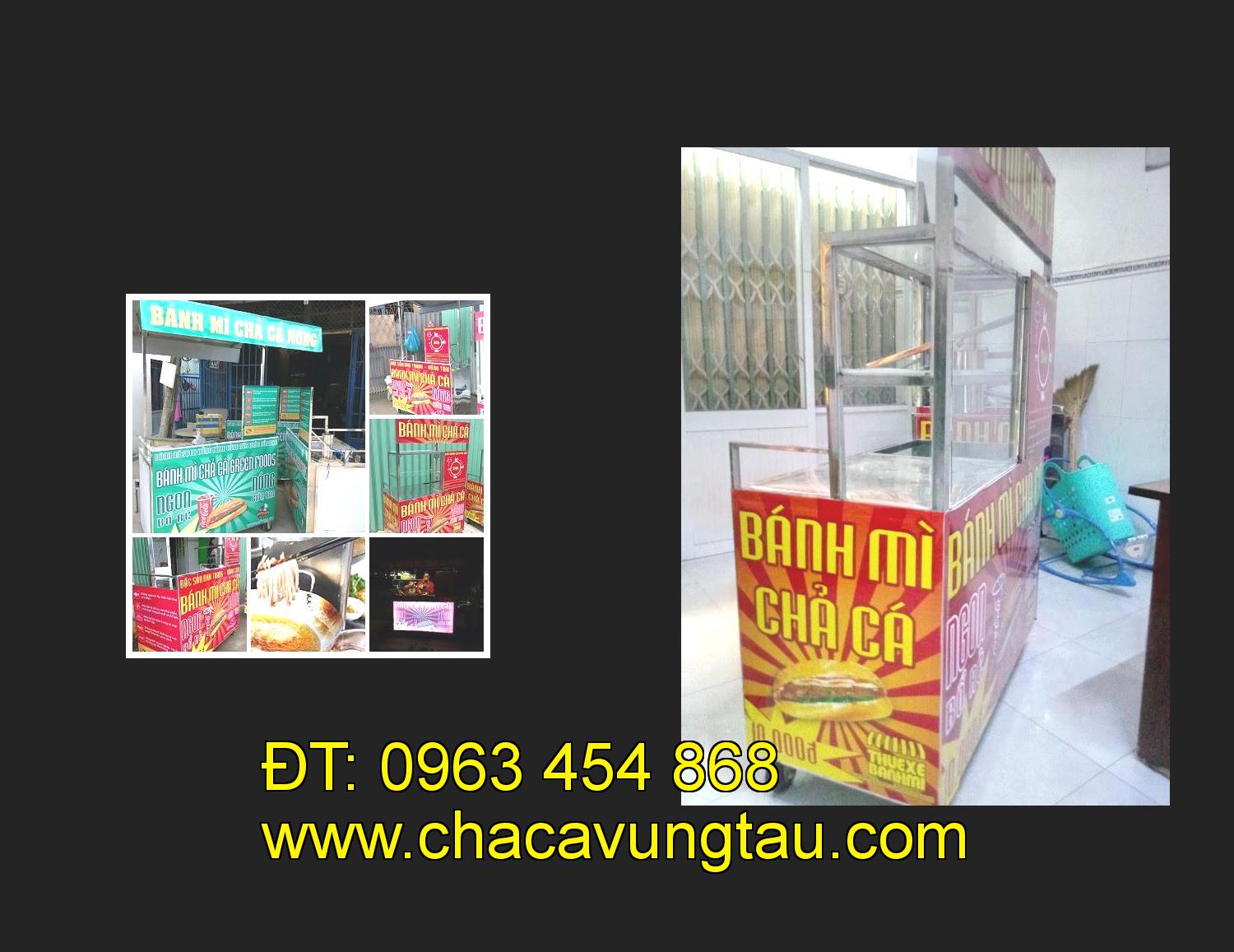 xe bánh mì chả cá inox tại tỉnh Bình Phước