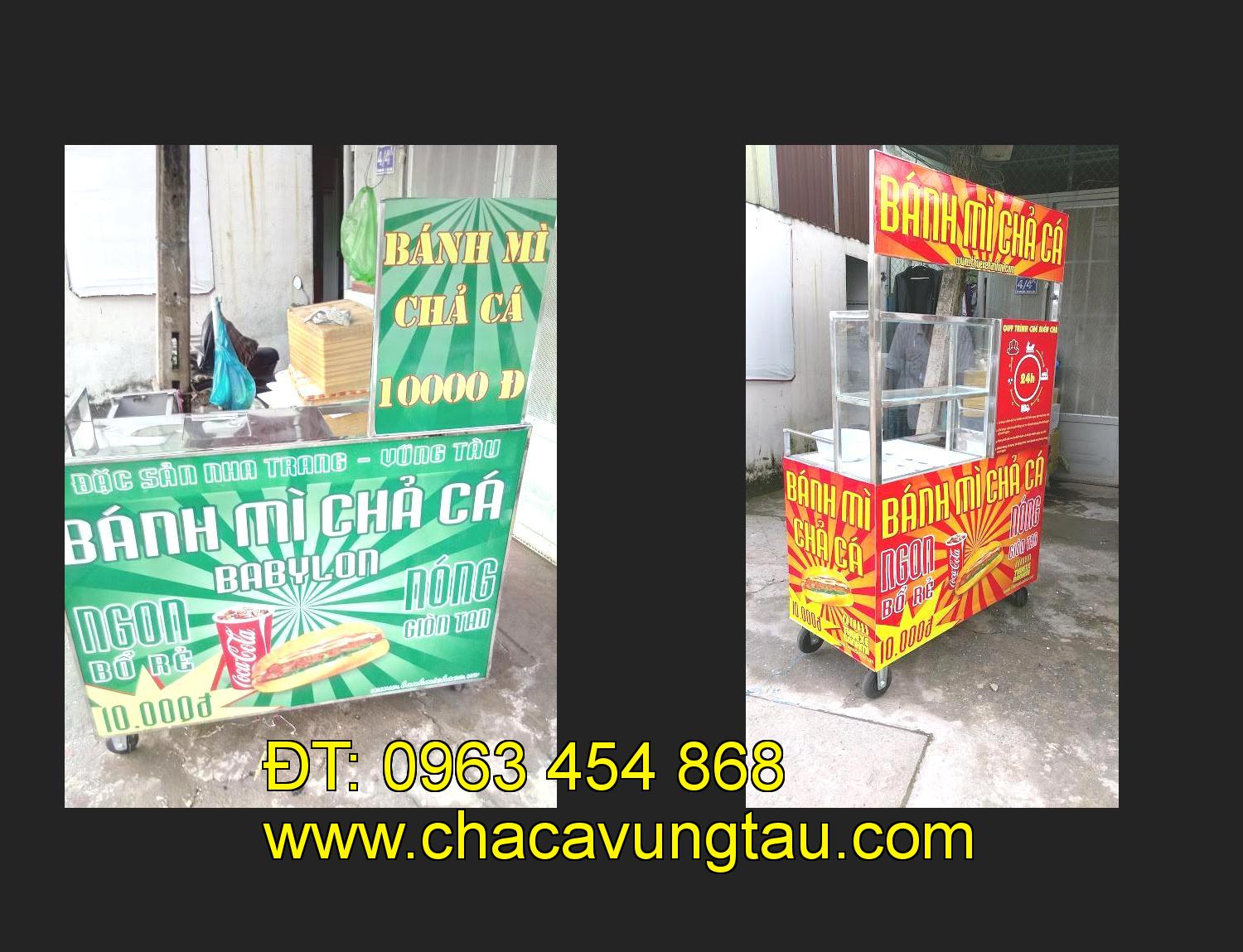xe bánh mì chả cá inox tại tỉnh Cần Thơ