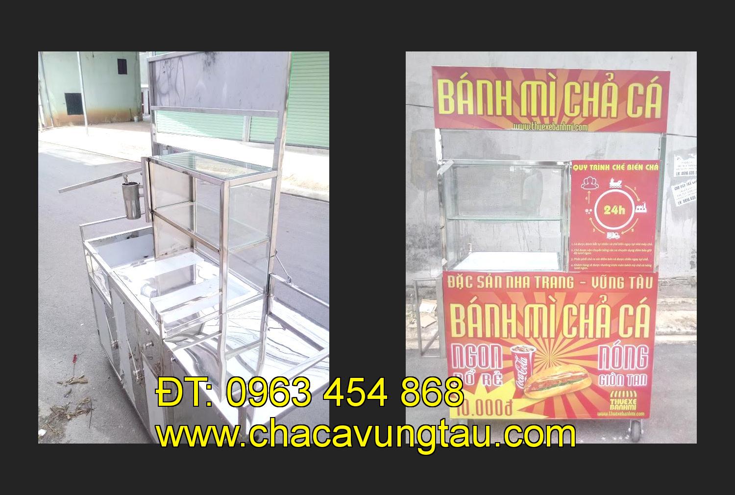 xe bánh mì chả cá inox tại tỉnh Cao Bằng
