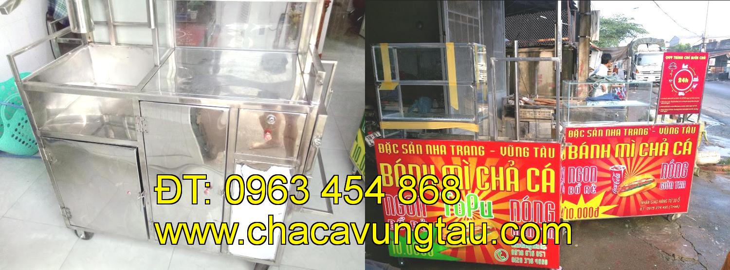 xe bánh mì chả cá inox tại tỉnh Kon Tum