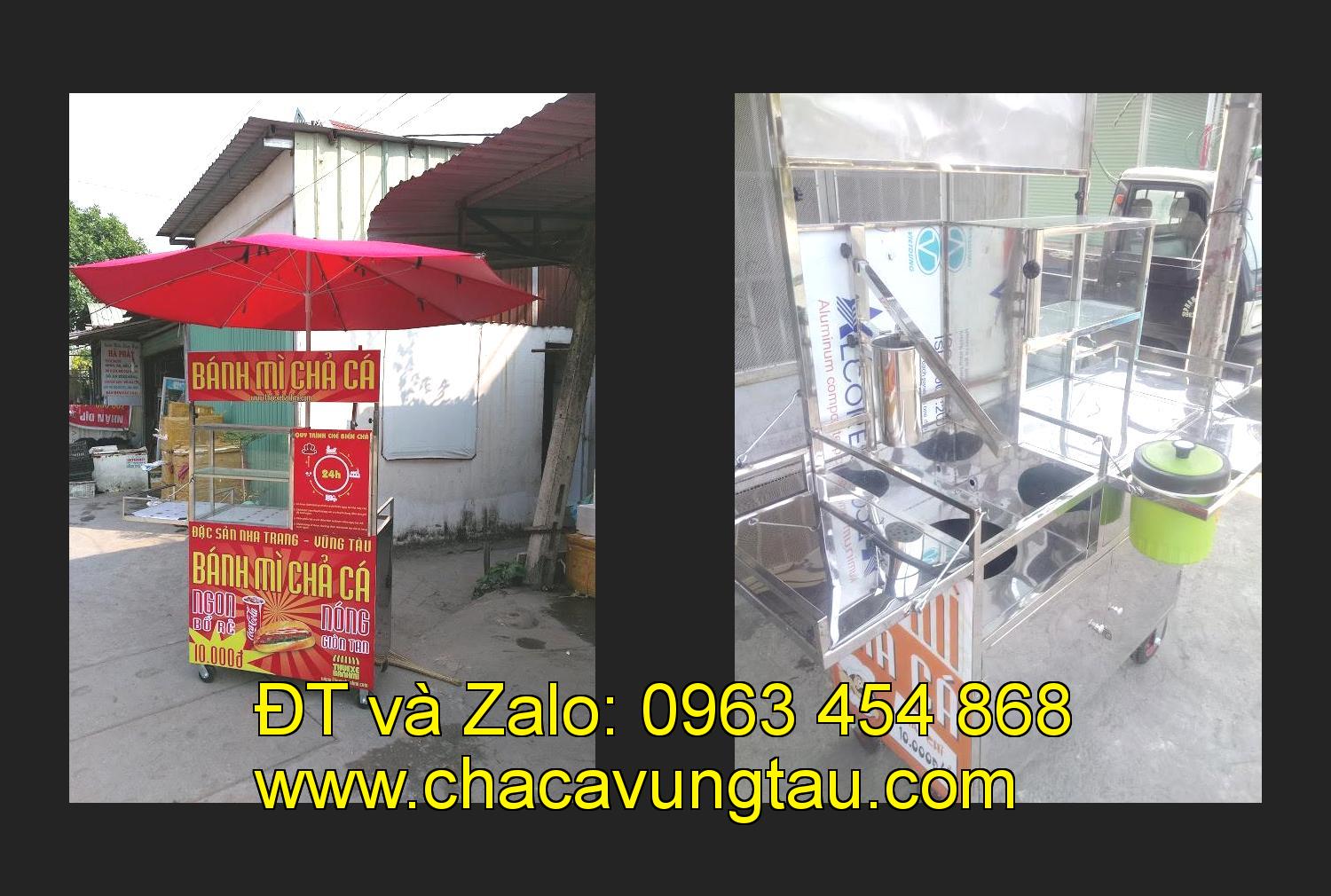 xe bánh mì chả cá inox tại tỉnh Nam Định