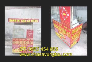 Mua xe bán bánh mì chả cá inox tại tinh Tiền Giang